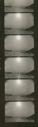 Image of Sun - midnight. Test strips of motion picture film - 12 frames